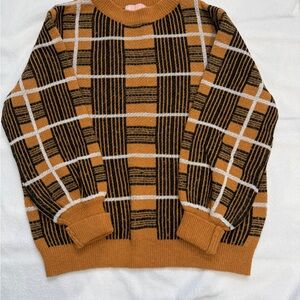 Women's C+D+M Crewneck Sweater - Black and Brown